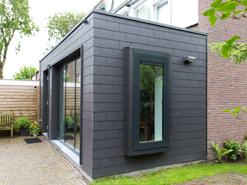 Uitbouw voorschoten hans klanker architect Uitbouw aan huis